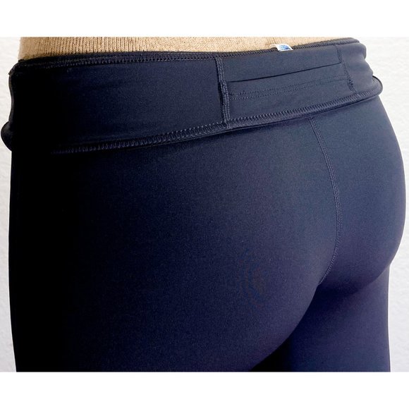 Free People Black Floral Lace Light Weight Long Activewear Leggings w. Pocket, S - Picture 7 of 9